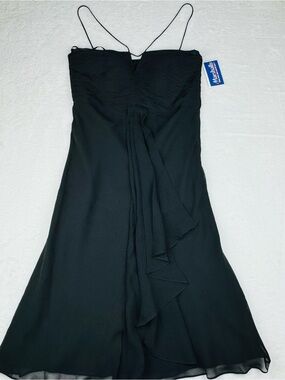 Kenar Vintage NWT silk black cocktail dress. Little black dress (LBD) Size 8.